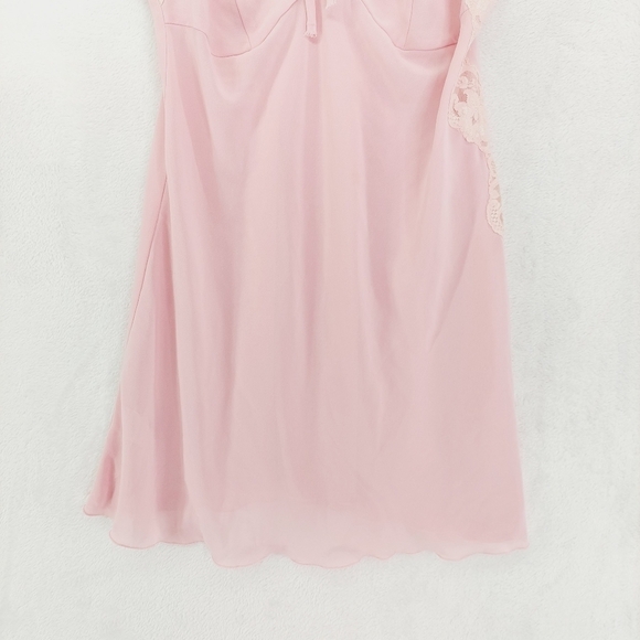 Bed of Roses Pink Polyester Lace Sleeveless Strappy Mini Dress 5095 - Picture 3 of 7